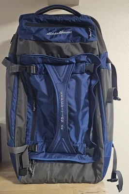 Eddie Bauer Azul Gris Expedición 26" Maleta Bolsa de Lona con Ruedas Travex Foto 1 de 4