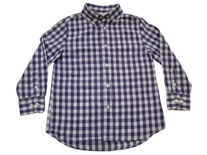 J Crew Crewcuts Boys Size 4-5 Purple Plaid Long Sleeve Button Shirt - Picture 1 of 5