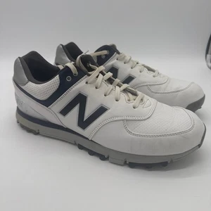 Men's New Balance 574 Golf Athletic Shoes White Navy Size 11 - Picture 1 of 9