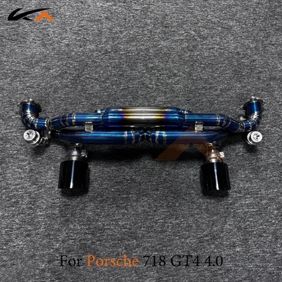 Escape KA Catback para Porsche 718 GT4 4.0 sección trasera de aleación de titanio Foto 1 de 4