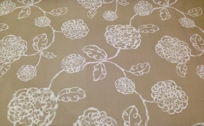 MAGNOLIA HOME ADELE LINEN BEIGE ABSTRACT FLORAL MULTIPURPOSE FABRIC BY YARD 54"W - Image 1 of 4