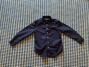 Polo Ralph Lauren Boys Button-Down Shirt Size 8 Navy Long Sleeve Classic Fit - Picture 1 of 11