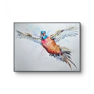 ORIGINAL watercolour painting Pheasant, signed Elle Smith Art, fine art, print,  - Picture 1 of 12