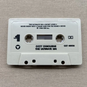 The Ultimate Sin by Ozzy Osbourne (Cassette 1986 CBS) OZT-40026 Heavy Metal Rock - Picture 1 of 6