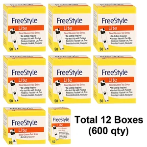 600 Free-Style Lite Blutzuckerteststreifen (12 x 50ct) | Ablaufdatum: - 31-03-2027 - Bild 1 von 3