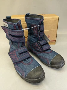 Rikio Tabi Safety Boots Power Ace High Guard Hg220 Sneakers DENIM BLUE Size US9 - Picture 1 of 6