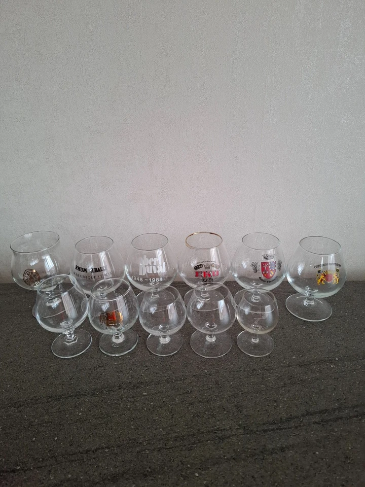 lot de 11 verres cognac/rhum differentes contenances - Photo 1/1
