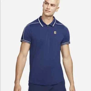 Nike Court Dri-FIT ADV Slam Herren Tennis Poloshirt mittelblau Gr. XS DD4463-429 - Bild 1 von 4