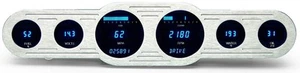 Dakota Digital Dash VFD3-CNTR-6 Universal 4x18" Street Rod Panel 6 Gauge System - Picture 1 of 3