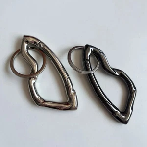 Metal Icon Carabiner Waist Hanging Keychain Oval Belt Buckle - Zdjęcie 1 z 18