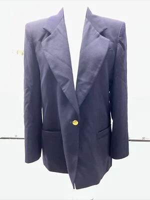 Blazer Damas Austin Reed Azul Marino Mezcla Lana Talla 8 EE. UU. Botón Único Foto 1 de 4
