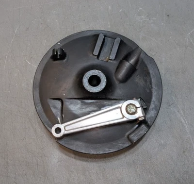 Yamaha XT550 Front Brake Plate Panel Arm Lever Shoes Cam Speedometer Gear - Image 1 of 3