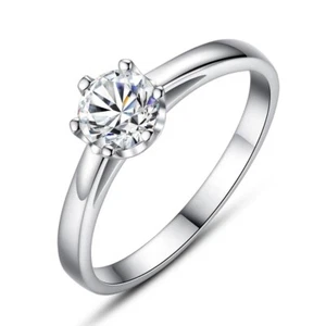 BENIAMINO Damen Ring 925er Sterling Silber Solitär Verlobung Silberschmuck OVP - Imagen 1 de 8