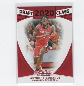 Anthony Edwards 2020-21 Contenders Draft Picks Draft Class Red Parallel No.2