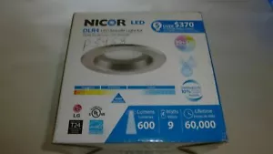 NICOR DLR4-27-120-4K-NK Nickel 4000K 9W 4" Recessed Downlight Retrofit Kit - Picture 1 of 2