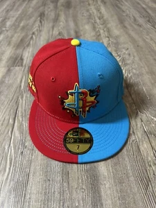 New Era 5950 59FIFTY Houston Rockets Knock His Block Off Size 7 Fitted Hat - Picture 1 of 4