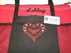 Wonder Woman Heart Outline Personalized Tote Bag Superhero Tote 