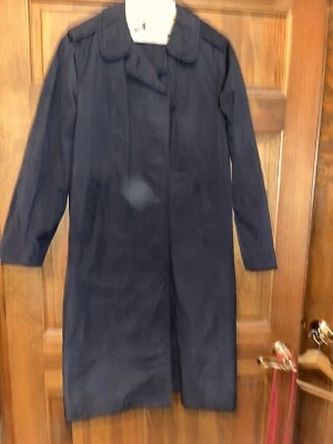 美国陆军发行女式黑色全天候制服风衣,带无衬里,尺寸 14R — 第 1/4 张图片