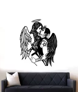 Angel-Devil Lovers Schönes Design Wandkunst/Fenster Aufkleber/Aufkleber Wandsticker - Bild 1 von 4