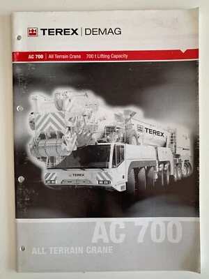 Terex DEMAG AC 700  Mobile Crane Load Chart - Image 1 of 2