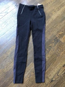 Jessica Simpson "Sandra" schwarze Ponte Reißverschluss Legging Hose Small XS neu mit Etikett - Bild 1 von 4