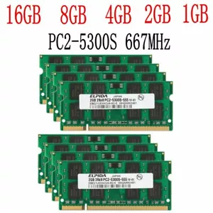 16GB 8GB 4GB 2GB DDR2 667MHz PC2-5300S 200Pin Laptop Memory SDRAM Elpida LOT BT - Picture 1 of 15