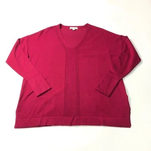 Suéter ligero para mujer Monsoon rojo cereza cuello en V mangas Dolman medianas - Imagen 1 de 12