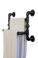Doble toallero de estilo tubo industrial |