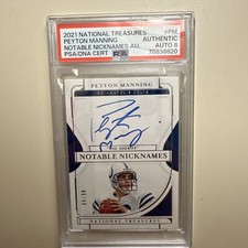 2021 National Treasures Peyton Manning Notable Nicknames Auto #46/49 Colts