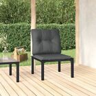 Elevateoutdoors: Contemporary Garden Chair With Cushions In Black And Grey Poly 