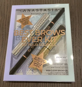 Anastasia Beverly Hills Best Brows Ever Kit in Dark Brown - Wiz Dipbrow Gel - Picture 1 of 2