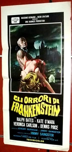 GLI ORRORI DI FRANKENSTEIN {Ralph Bates} Locandina originale film italiano anni 70 - Foto 1 di 1