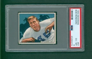 1950 Bowman Football Card - #87 Bob Reinhard, PSA 6 EXMT - Picture 1 of 2