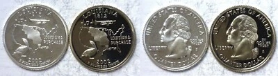 2002-S Louisiana Statehood Quarter Silver & Clad Proofs 2 Coin Set - Image 1 of 3