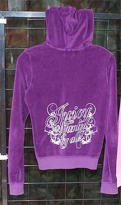 Juicy Couture Niños Niñas Pista Terciopelo Chándal Sudadera con Capucha PÚRPURA OSCURO NIÑOS MEDIANO  Foto 1 de 2