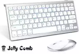 JellyComb Wireless Bluetooth Keyboard and Dual Mode Mouse Brand New RRP 59.99 - Picture 1 of 6