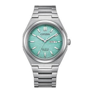 Citizen AW0130-85M Eco-Drive Super Titanium Sapphire Light Green Dial Men's - Picture 1 of 5