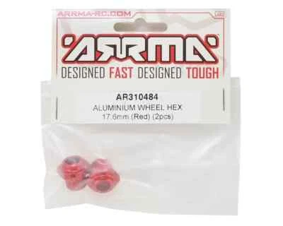 ARRMA AR310484 Wheel Hex Aluminum 17mm/16.5mm Red (2) 6S Felony/Kraton/Outcast - Image 1 of 3