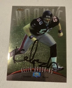 Keith Brooking Auto Firmato Di Persona 1998 Topps Chrome Rookie Atlanta Falcons - Foto 1 di 1