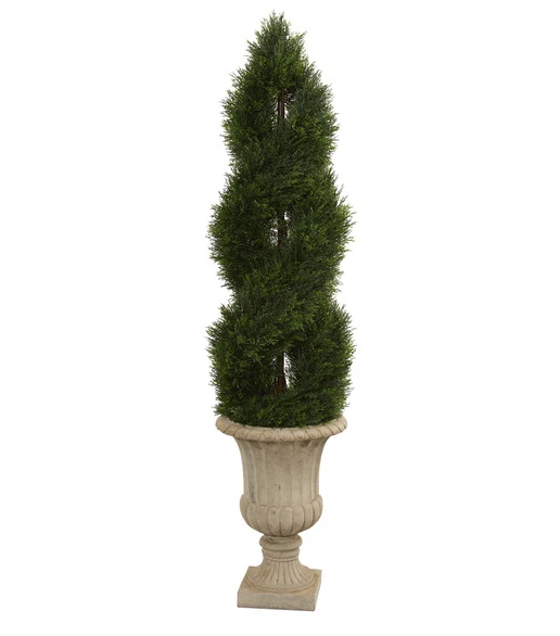 Artificial Plant 5755 Nearly Natural 5’ Double Pond Cypress Artificial Spiral To