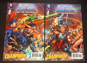 DC UNIVERSE VS MASTERS OF THE UNIVERSE #1 (DC 2013) -- Connecting VARIANT Set - Picture 1 of 2