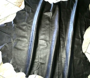 LEDER TIP 31859-Z, Lederreste, 1 Lederhaut, anthrazitgrün, metallic - Picture 1 of 1