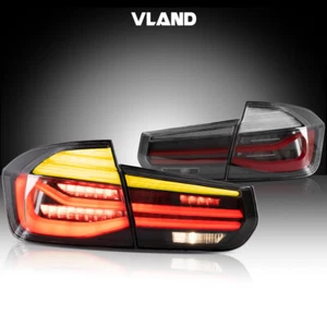 Vland Black LED Tail Lights For 12-18 BMW F30 3 Series F80 M3 Driver＆Passenger - Picture 1 of 12