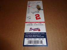 BRAVES 2013 TICKET~9/26/13 VS PHILLIES~David Hale FIRST MLB WIN