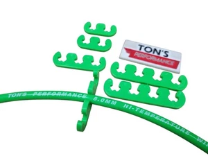 Spark Plug Loom Clip-On Wire Separator 7-8mm Ignition Cable Divider Lime Green - Picture 1 of 3