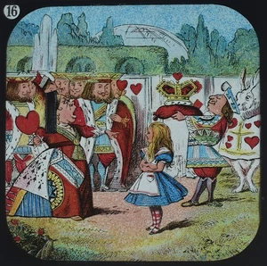 ALICE IN WONDERLAND NO16 C1905 Magic Lantern Slide LEWIS CAROL SIR JOHN TENNIEL - Picture 1 of 5