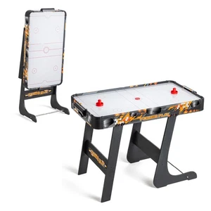 Powerplay 3ft Folding Air Hockey Table, Mini Air Hockey Table Game, Black, 3ft - Picture 1 of 6
