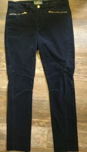 LRL Lauren Active Pants Ralph Lauren Dark Navy Blue Corduroy Stretch Size 8 - Picture 1 of 5