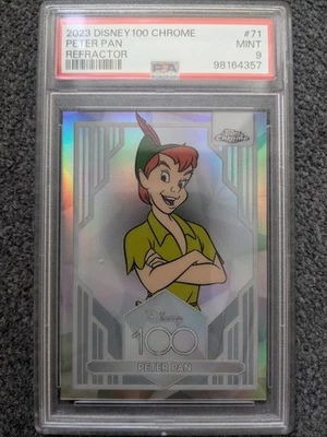 2023 TOPPS CHROME DISNEY 100 PETER PAN REFRACTOR#71 PSA 9 MINT - Image 1 of 2