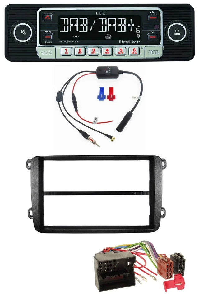 Dietz MP3 DAB Bluetooth USB Autoradio für VW Golf V VI Touran Passat 3C Caddy EO - Bild 1 von 4
